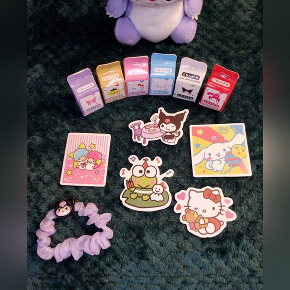 Lot of NEW Hello Kitty Sanario Kumari Plush Moon Star keychain, Necklace, Ring,+ - Picture 7 of 11